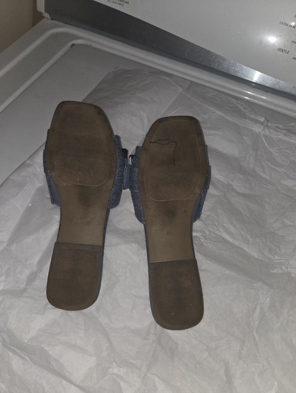 Denim Rhinestone Mules - Picture 5 of 5